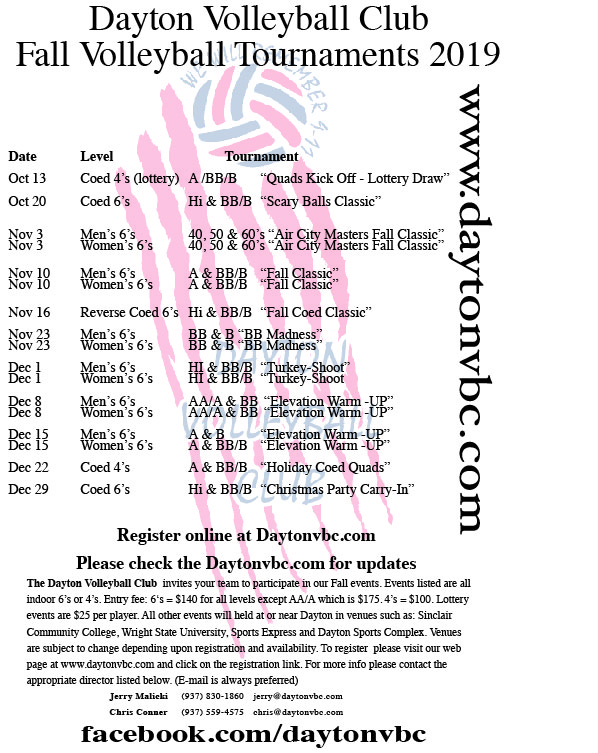 Dayton Volleyball Club Tournaments